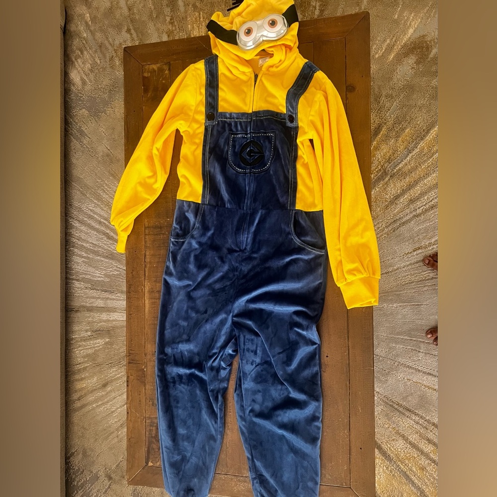 Yellow Minion Hoodie with Goggles